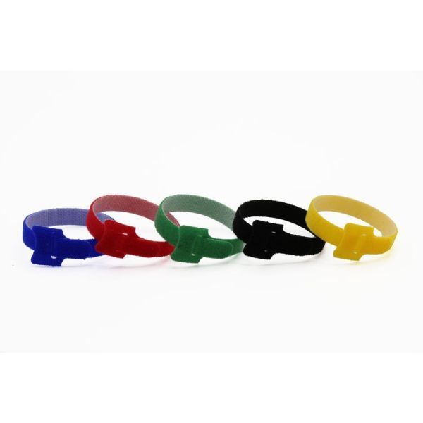 30-Pack 20" Reusable Hook And Loop Cable Ties - Black Cable Management Straps By BlueDot Trading