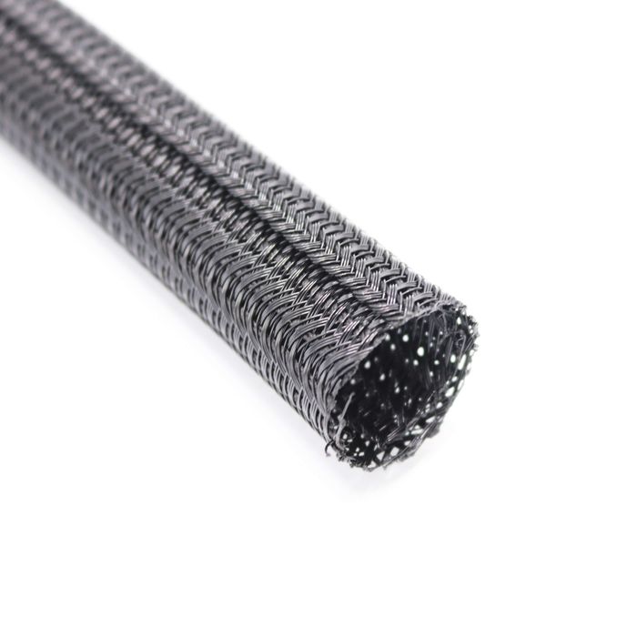 High Flexible PET Self Wrapping Split Braided Sleeving Against Abrasion