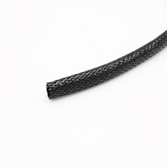 High Flexible PET Self Wrapping Split Braided Sleeving Against