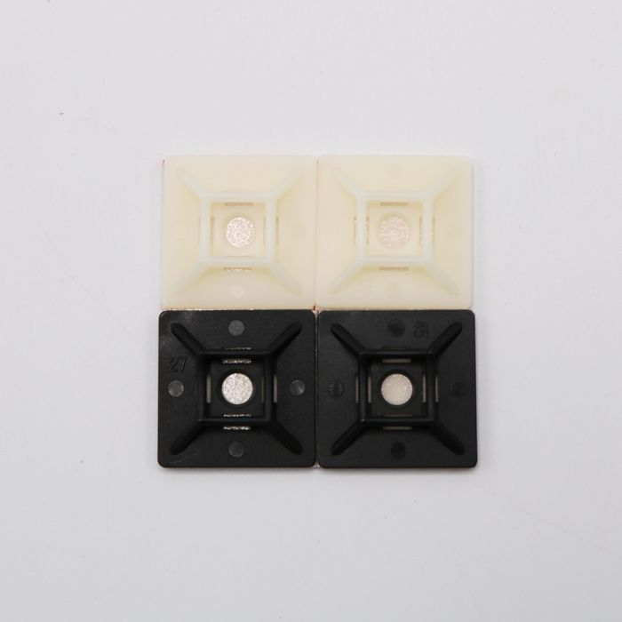 1.5 Adhesive Backed Mounting Bases with 8 Cable Ties Black 