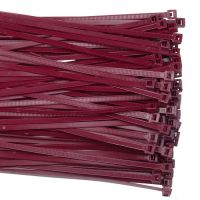 7' Air Handling Cable Ties For Plenum Areas | Burgundy |100 Pcs