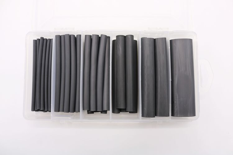 62 piece 3:1 Adhesive lined heat shrink tubing kit BuyHeatShrink Black 