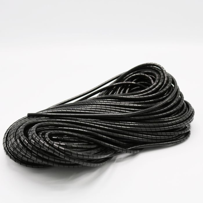Black Polyethylene Spiral Wrap 25 Foot Spool 1/2 OD 