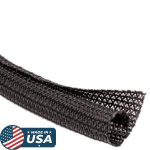 25ft 1/2 Inch Flexo Pet Expandable Braided Sleeving &ndash Black Cable Sleeve for sale online 
