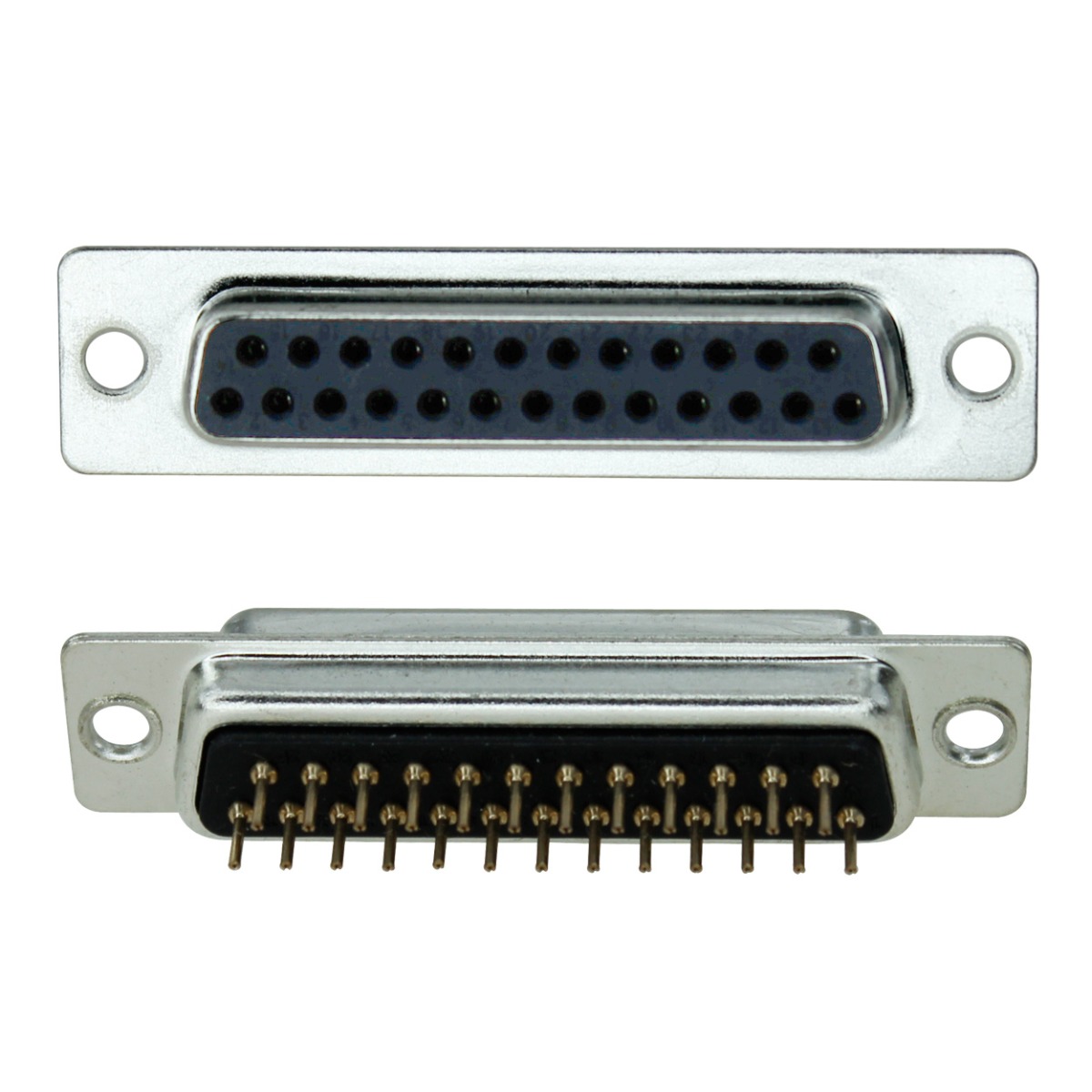 PCB mount connectors are soldered to a PCB, allowing for cable or wire attachment.
